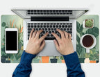 Gardener Mousepad Nature Desk Mat Green Desk Pad Cute Office Decor Mouse Pad Aesthetic Mousepad Plant Deskmat, XXL Large Extended Gaming Deskpad Laptop Keyboard Mouse Mat for Girl 31.5x15.75 in