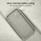 FireNova Designed for iPhone 13 Pro Case, Silicone Upgraded [Camera Protection] Phone Case with [2 Screen Protectors], Soft Anti-Scratch Microfiber Lining Inside, 6.1 inch, Stone