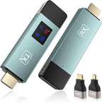 Wireless Hdmi Transmitter and Receiver, Wireless HD Extender Plug & Play Portable 2.4G/5G with LED Screen Wireless Hdmi Kit for Streaming Video and Audio to Monitor from Laptop/Pc/Tv Box/Projector
