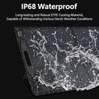 N-Type 16BB 110W 18V Portable Solar Panel Kit,Portable Foldable Solar Panel,NextGen Solar Cell Up to 25% Conversion Rate,ETFE IP68 Waterproof & Dustproof for Power Station Outdoor Camping