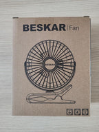 BESKAR Clip on Fan, 360° Rotation Quiet Stroller Fans with Strong Airflow,3 Speeds, Portable Small Fans with Sturdy Clamp,Perfect Personal Cooling Fan for Office Table Bedroom Kitchen