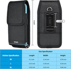 Phone Holster for Belt with Metal Clip and Magnetic Closure Compatible with iPhone 16/15/14/13/12 Pro and Non-Pro, Galaxy S25 S24 S23 S22 for Everyday Protection, M-Black