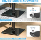 Rfiver Bookshelf Speaker Stands Pair, Height Adjustable Rear Speaker Stands from 32" to 43" with 360° Swivel, 11 lbs Capacity, Set of 2 for Satellite & Small Bookshelf Speakers