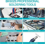 BK602S 2 in1 Soldering Iron Hot Air Rework Station,Digital Soldering Welding Iron Kit for Electronic DIY Circuit Work, Rapid Heat up Solder Station,Auto Sleep,ºC/ºF Conversion