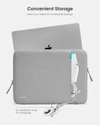 tomtoc 360 Protective Laptop Sleeve for 14-inch MacBook Pro M4/M3/M2/M1 Pro/Max A3112 A3401 A3185 A2992 A2918 A2779 2024-2021, Water-Resistant Case Bag with Accessory Pocket for 13.8 Surface Laptop 7
