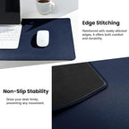 ALOANES Waterproof Mouse Pad with Durable Stitched Edge, XXXL gaming Keyboard Pad, Non-Slip Rubber Base Mouse Mat, Extended Desk pad for Gamer, Office & Home, Dark Blue Mousepad 35.4''x 15.7''x 0.12''
