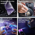 Anti Blue Light Matte Screen Protector for iPhone Air 6.5-Inch, Auto Dust Removal, 9H Tempered Glass, Full Cover, Anti-Fingerprint, Easy Installation, 2 Pack