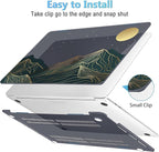 Mektron Case for MacBook Pro 16 Inch A2141 Cover 2019 Release 16" with Liquid Retina Display/Touch ID, Plastic Hard Shell with Keyboard Skin & Screen Protector & Dust Plug, Abstract Mountain C112
