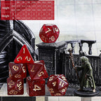 CiaraQ DND dice Set 10x7 Polyhedral Dice (70 pcs) for Dungeons and Dragons RPG MTG Role Playing Table Games with 1 Drawstring Bag