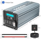 Power Inverter 5000 watt 12v to 110v /120V Inverter for car Vehicles Truck Camping Solar Panel Power Converter Adapter with Clamps and Remote Inverter 5000W