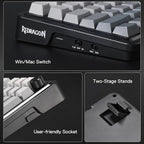 Redragon K686 PRO 98 Keys Wireless Gasket RGB Gaming Keyboard, 3-Mode PBT Mechanical Keyboard w/Hot-Swap South-Facing RGB Socket, Dedicated Knob Control & 5-Layer Noise Dampening, Gradient PBT Keycaps