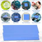 30 Pcs 2.6 * 0.8 Inches Silicone Thermal Pad Reusable CPU Thermal Pad Heat Resistant Conductive Silicone Pads Non Conductive Heat Resistance Cover for Laptop Heatsink CPU GPU LED Cooler