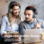 OneOdio Hi-Res Over Ear Headphones for Studio Monitoring and Mixing, Sound Isolation, Protein Leather Earcups, 50mm Driver Unit, Wired Headphones for AMP Guitar Keyboard (Pro-50 Metallic Blue)