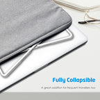 WixGear Laptop Stand for Desk - Foldable, Lightweight Aluminum Laptop Riser Holder, Portable Stand for 10-15.6” Laptops, Prevents Overheating with Non-Slip Rubbers, Travel-Friendly, Ergonomic Design