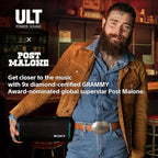 Sony ULT Field 5 Wireless Portable Bluetooth Speaker, IP67 Waterproof, Dustproof, and Rustproof with Enhanced Bass, 25 Hour Battery, 360° Party Light, and Shoulder Strap (SRSULT50W), Off White