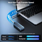 ACASIS 40Gbps M.2 NVMe SSD Enclosure, with Cooling Fan, TBU 405 Pro for M1 M2 Pro/Max, Compatible with Thunderbolt 4/3/USB3.2/3.1/3.0/2.0, M.2 Enclosure Support SSD 2280/2260/2242/2230 B+M M-Key