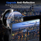 for Samsung Galaxy S25 Ultra Camera Lens Protector, Individual Metal Ring Tempered Glass Lens Cover, [Strong Adsorption] Scratch Resistant Ultra-Thin HD Clear Lens Cover, 1 Set-Black Ring