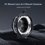 VILTROX PL-E Lens Adapter, Lens Converter Ring Camera Lens Mount Adapter Ring Compatible with PL Lens to Sony E/NEX Mount Cameras A7S3/FS7/5/FX9 /A7R4/R3/a Series/Nex Series