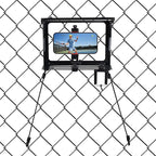 Cell Phone Fence Mount with Adjustable Shade, Mounting Kit for Gamechanger for iPhone, Samsung, GoPro, Mevo Start and Other Action Cameras,for Recording Baseball,Rugby and Tennis Games