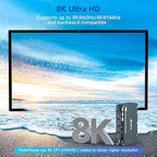 HDMI Displayport Hybird KVM Switch 2 Monitors 2 Computers 8K@60Hz 4K@144Hz, Aluminum Dual Monitor KVM Switches for 2 PC Share 2 Monitor and 4 USB Devices, Support Extended/Copy Mode,Cables Included