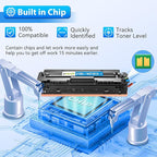 218X Toner Cartridges 4 Pack with Chip - 3301fdw Compatible Replacement for HP 218A 218X Color Laserjet Pro MFP 3301fdw 3301sdw 3201dw 3301cdw Printer High Yield W2180A (Black Yellow Magenta Cyan)