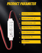 YM E-Bright LED Flash Strobe Controller for LED Strip Light Bulb Flasher Module Compatible with Car, Boat, Household DC 5V~24V Memory Function (Pack of 4)