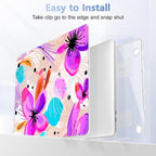Case for MacBook Pro 13 inch with/Without Touch Bar (2016-2022, M2 A2338 M1 A2289 A2251 A2159 A1989 A1706 A1708), Hard Shell + Keyboard Cover + Dust Plug, Trendy Floral