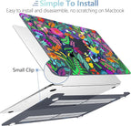 MEEgoodo for MacBook Air 13 inch Case 2021 2020 2019 2018 Released A2337 M1 A2179 A1932 with Touch ID, Plastic Shell & Keyboard Cover Compatible with MacBook Air 13.3, Bright Flowers & Tropic Leaves