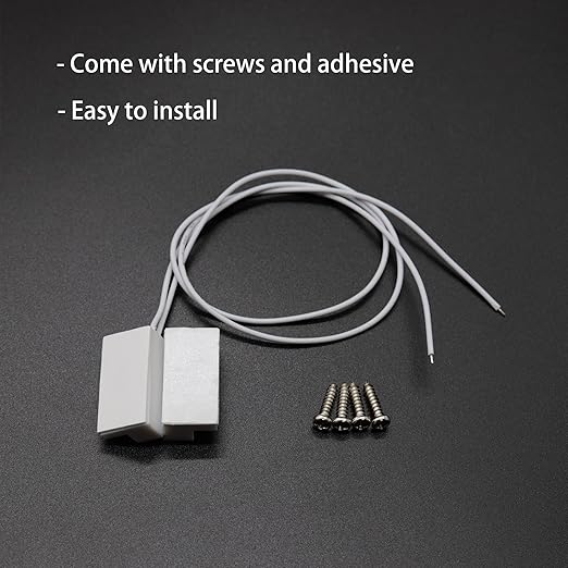 Magnetic Reed Switch NO Surface Mount Wired Door Window Contact Sensor with Adhesive Paper for Home Security and Burglar Alarm Systems MC-38 5pcs