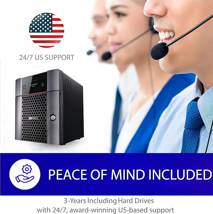 BUFFALO TeraStation 3420DN 4-Bay SMB 16TB (2x8TB) Desktop NAS w/Hard Drives Included Network Attached Storage