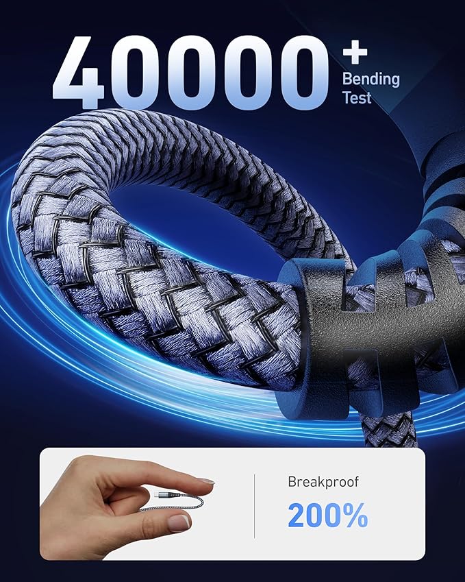 ohbox iPhone Charger 6FT MFi Certified Lightning Cable 6 Feet 2Pack Nylon Braided Fast Charging iPhone Charger Cord Compatible with iPhone 14 13 12 11 Pro Max XR XS X 8 7 6 Plus SE iPad and More