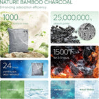 Activated Charcoal Odor Absorber, Large 500g w Hooks Nature Odor Remover for Strong Odor, Bamboo Charcoal Air Purifying Bags, Odor Eliminator for Home Car Closet Pet, Smoke Deodorizer