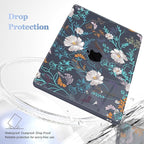 Case for MacBook Air 15 Inch 2025 2024 2023 Release M4 A3241 M3 A3114 M2 A2941, Hard Shell with Screen Protector & Keyboard Cover, Compatible with Touch ID, Rustic Flowers