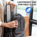 AboveTEK Portable Laptop Lap Desk w/Retractable Left/Right Mouse Pad Tray, Non-Slip Heat Shield Tablet Notebook Computer Stand Table w/Sturdy Stable Work Surface for Bed Sofa Couch or Travel