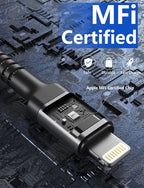 iPhone Charger, [Apple MFi Certified] 2Pack 10FT Long Lightning Cable Nylon Braided Cable iPhone Charger Cord Compatible with iPhone 14 13 12 11 Pro Max XR XS X 8 7 6 Plus iPad and More
