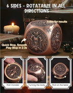 Kabinka Spinner Dice for 7 in 1 DND Dice Set, Unique Metal Dice for Dungeons and Dragons RPG Role Playing Gaming (Red Copper)