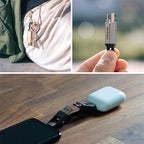 Rolling Square inCharge 6 - Keychain USB C Charger Cable, Lightning Cable and Micro-USB for Smartphone, Universal Cable Charger 6 in 1, USB Plug, 15W, Gold