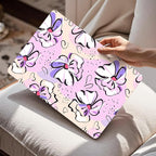 Mektron for 2025 MacBook Air 15 inch M4 Case A3241/ 2024 M3 A3114/ 2023 A2941 M2 Hard Printed Case with 15.3 Liquid Retina Display Touch ID, Plastic Hard Cover & Keyboard Skin- Pink Flowers