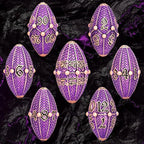 ARUOHHA DND Metal Dice Copper Purple Dragon Egg Dice with Rotating Dragon Egg Shell, Role Playing Game RPG Polyhedral D and D Dice Set D20 D12 D10 D8 D6 D4