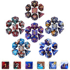 DND Dice Set, 20 X 7 Polyhedral Dice (140 Pieces) Two-Color for Dungeons and Dragons DND RPG MTG Table Game 20 Colors Dice with 1 Large