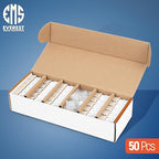 Everest 90° Angled RJ45 Cat6A Keystone Jacks 50-Pack in Light Almond - Slim Profile Female RJ45 Connectors - Cat 6A Keystone Jack - Compatible with 90° Angled Speed Termination Tool - easyJACK