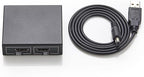 Amazon Basics HDMI Splitter 1 in 2 Out, 4K@30Hz for Dual Monitors, Mirror Only, Black