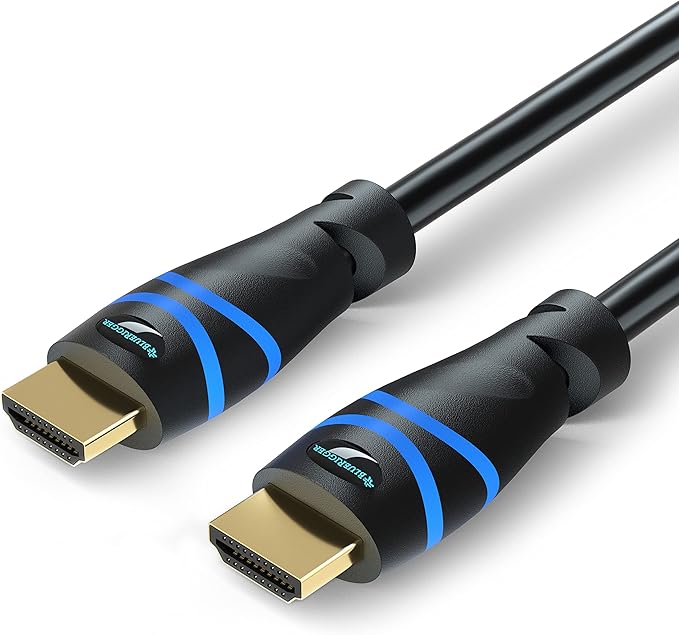 BlueRigger 8K HDMI Cable (10FT, 8K 60Hz HDR, 4K 120Hz, High Speed 48Gbps with Ethernet, eARC, 3D, HDCP 2.3) - Compatible with PS5, Xbox, Roku, Apple TV, Switch, PC