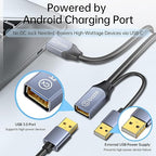USB Extension Cable USB 3.0 Extension Cord Type A Male to Female Cord Nylon Braided High Data Transfer Compatible with USB Keyboard, Mouse, Flash Drive(65ft)