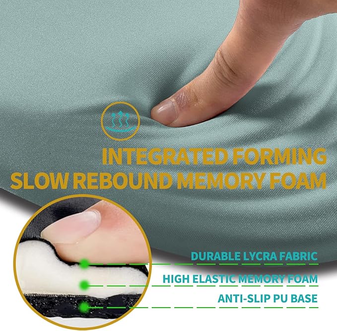 Hokafenle Ergonomic Mouse Pad Wrist Support with Stepped-Wedge Design, Wrist Rest Pain Relief Mousepad Filled with Memory Foam, Carpal Tunnel Mousepad for Wireless Mouse(12x8 inch, Light Blue)