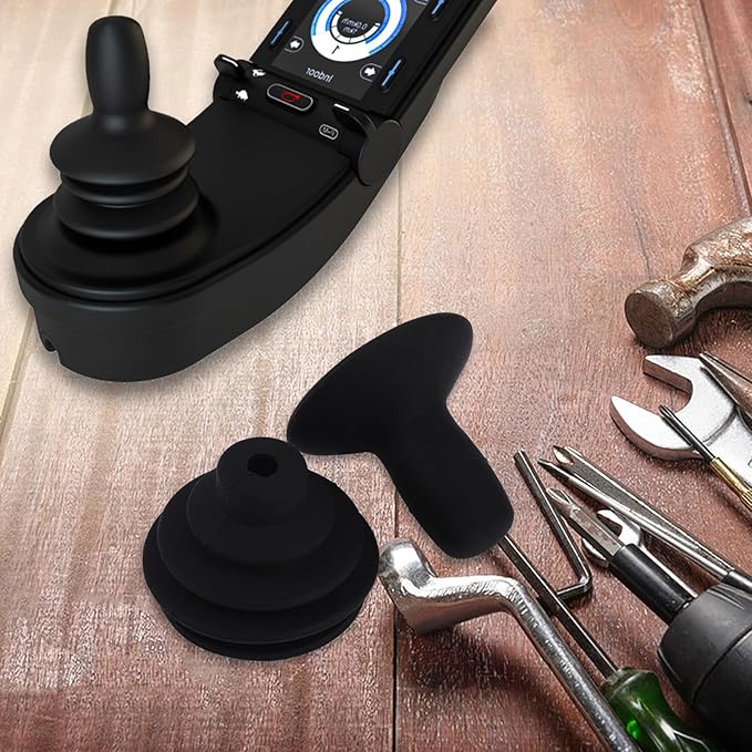 4 Pcs Wheelchair Joystick Button Cap Joystick Controller Knob and Gaiter Black Joystick Knob Button Controller for Electric Wheelchair Mobility Scooter