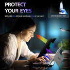 Privacy Screen for 13 Inch Surface Pro 11/10/9/8/X, MagicSuction™ Removable Anti Spy Black Protector, Glare Blue Light Filter for Microsoft Laptop Computer Monitor