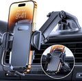 Miracase Phone Holders for Your Car, [Thick Case & Heavy Phone Friendly] Universal Cell Phone Car Mount, 3-in-1 Phone Mount for Car Dashboard Windshield Air Vent Fit for All Smartphones