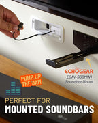 ECHOGEAR in Wall Cable Management Kit for TV & Soundbar - Cord Concealer & Power Kit - Powers Devices & Hides All Cables - Comes with Circle Saw Drilling Attachment & Drywall Hand Saw