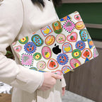 MEEgoodo Case for MacBook Pro 13 inch Case 2022 2021 2020 New A2338 M2/M1 A2251 A2289, Laptop Hard Shell with Keyboard & Camera Cover Compatible with 13 inch MacBook Pro, Fruit & Sticker